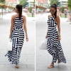 Kadın Ayarlanabilir Askılı Geometrik Desen Kuşaklı Gipeli Süprem Elbise