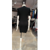 Kadın Kısa Kollu Düğmeli Cep Detay V Yaka Triko Elbise