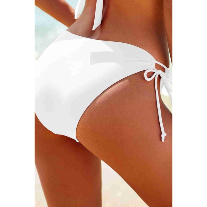  Özel tasarım Bağlamalı Bikini Altı Beyaz