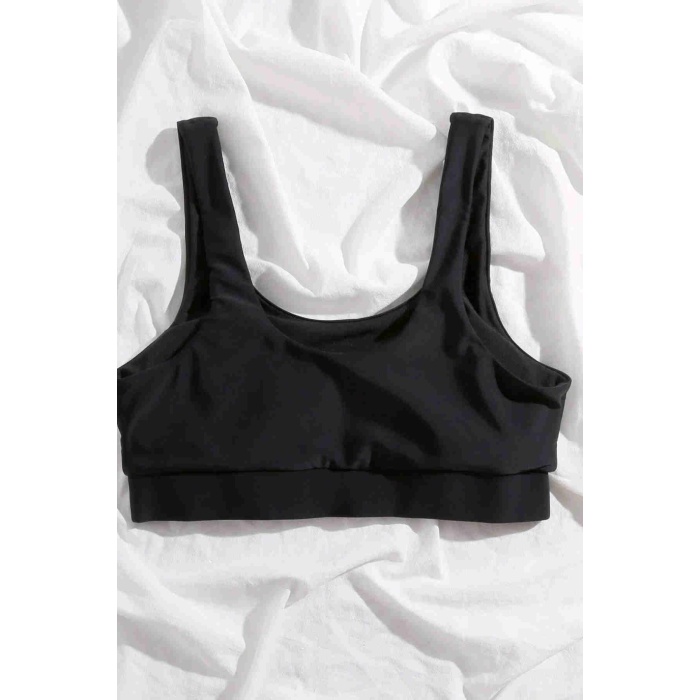  Şık Tankini Bikini Üstü Siyah