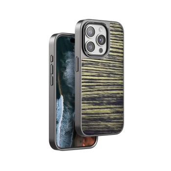 KYL06 iPhone 14 Pro Wave Kapak - Koyu Kahve