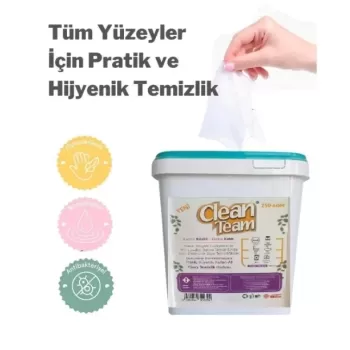Clean Team Clean Team Beyaz Sabun Kokulu Islak Temizlik Havlusu 250 Adet