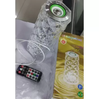Kristal Masa Lamba LED Bluetooth Hoparlör Uzaktan Kumandalı