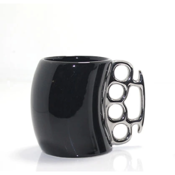 Porselen Muşta Tasarımlı Kupa Bardak  Aalk2383