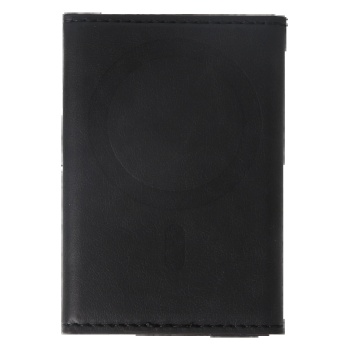 KYL06 Tema Magsafe Deri Kartlık - Siyah