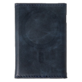 KYL06 Tema Magsafe Deri Kartlık - Lacivert