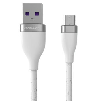 KYL06 S82 Seramik Uçlu Micro USB Kablo 1M 3.1A - Beyaz