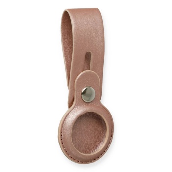 KYL06 Airtag Askılı Deri Kılıf - Rose Gold