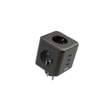 Termal Akım Korumalı Isıya Dayanıklı 3’lü Duvar Tipi Priz 3x Usb 1x Type-c
