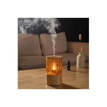 Mum Işığı Görünümlü Taşınabilir 125ml Kapasiteli Işıklı Aroma Yayıcı Hava Nemlendirici