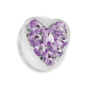 KYL06 Kickstand Taşlı Magsafe Stand - Mor