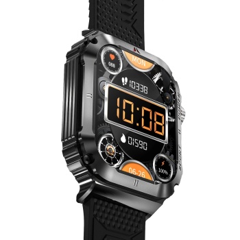 KYL06 OD3 2.1 inç IPS Ekran IP68 Su Geçirmez Konuşma ve NFC Özellikli Akıllı Saat - Siyah