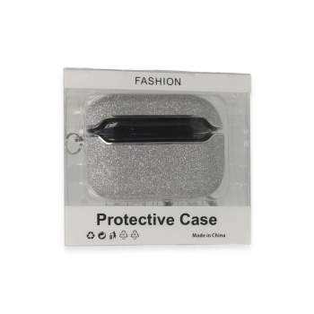 KYL06 Airpods Pro (1.nesil) Spell Simli Kılıf - Gümüş