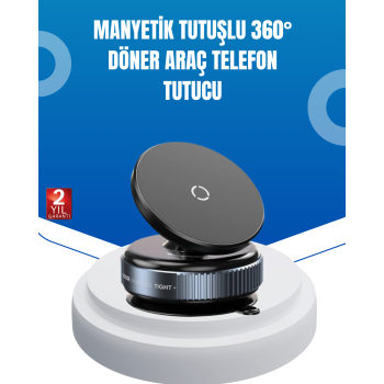 Evrensel Manyetik Araç Telefon Tutucu 360° Döner Başlık