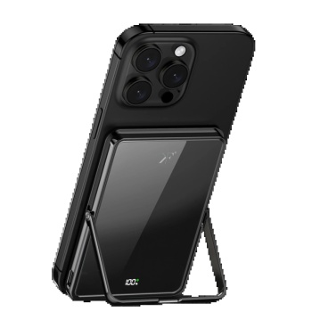 KYL06 PW580 5.000 mAh 20W Type-C 15W Kablosuz Şarj 3W Saat Şarj ve 5W Kulaklık Şarj Destekli PD Hızlı Şarj Magsafe Powerbank - Siyah