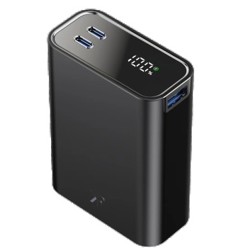 KYL06 PW501 20.000 mAh Dijital Göstergeli 2 Adet 45W Type-C ve 22.5W USB Çıkışlı Şarj PD Hızlı Şarj Magsafe Powerbank - Siyah