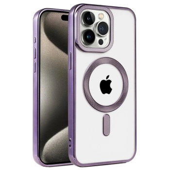 KYL06 iPhone 14 Pro Max Kılıf Kronos Magsafe Kapak - Derin Mor