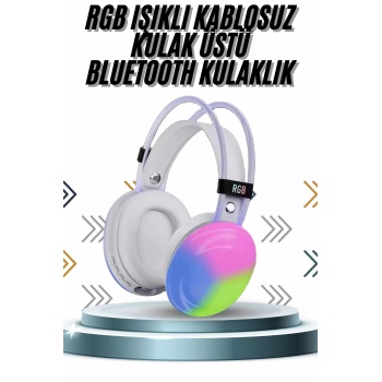 Kablosuz Bluetooth Kulaklık RGB Işıklı Kulak Üstü 5.3 Bluetooth Bağlantılı