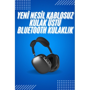 2025 Model Kulak Üstü Kablosuz Bluetooth Kulaklık Gürültü Azalta Uzun Pil
