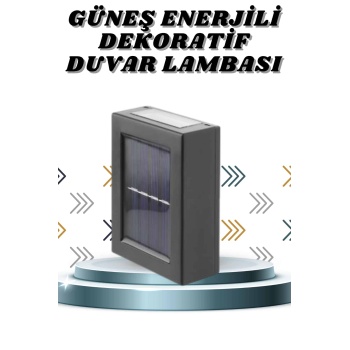 Solar Lamba Dekoratif Aplik Su Geçirmez Led Işıklı Duvar Lambası