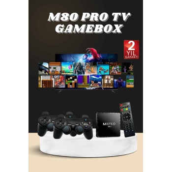 Android Tv Box 2.4g 10k Ultra Hd 2gb Ram 64gb Hafıza 10000 Retro Oyunlu Konsol Game Stick M8 Pro