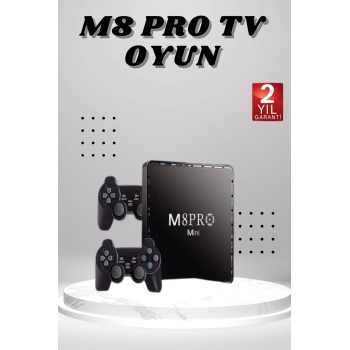 M8 PRO Mini 2.4G 10K ultra HD 64 GB TV BOX Android TV GAME BOX  2 Adet Oyun Konsolu