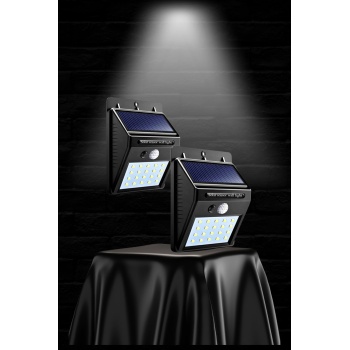 Güneş Enerjili Sensörlü Duvar Lambası Bahçe Lamba Suya Dayanıklı Bahçe Aydınlatma