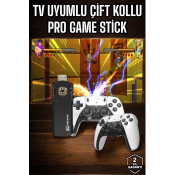 8K Android TV Gme Stick Video Oyun Konsolu Aile Retro 35000 Oyunlu Çift Kollu