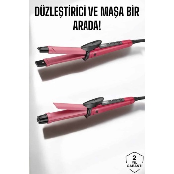 Saç Düzleştirici Ve Maşa İkili Saç Şekillendirici