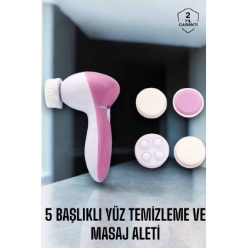 Taşınabilir Yüz Temizleme Cihazı Masaj, Peeling, Temizlik 5 Başlıklı