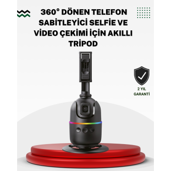 Sosyal Medya İçerikleri İçin Otomatik Yüz Takipli 360° Döner Gimbal Stand