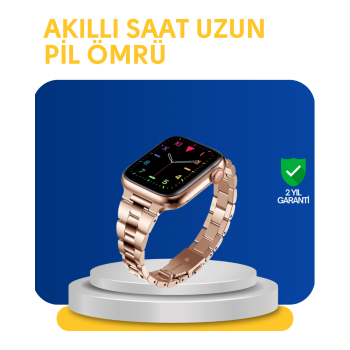 Türkçe Destekli Akıllı Saat Suya Dayanıklı Çok Fonksiyonlu