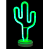 Neon Işıklı Kaktüs Masa Gece Lambası Pil+usb