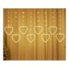 Kalpli Perde LED Işıklar, Sevgililer Günü Romantik LED Aydınlatma