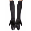 Siyah Renk Likralı Dirseğe Kadar Uzun Kumaş Eldiven 40 Cm