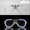 Beyaz Led Işıklı Parti Gözlüğü - Neon Glow Şerit Gözlük 3 Modlu