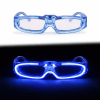 Mavi Led Işıklı Parti Gözlüğü 3 Modlu – Glow  Gece Eğlence Gözlüğü