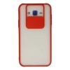 KYL06 Samsung Galaxy J7 Kılıf Palm Buzlu Kamera Sürgülü Silikon - Kırmızı