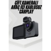 3 Kameralı 2 İnç 1080P Araç İçi Kamera Sürüş Kamerası CarPlay