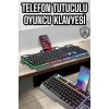Oyuncu Klavyesi Q Klavye RGB Işıklı Mouse Hediyeli