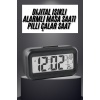 Gece Dijital Masa Saati Dijital Alarmlı Led Ekran Pilli Çalar Saat