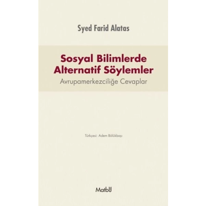 Sosyal Bilimlerde Alternatif Söylemler