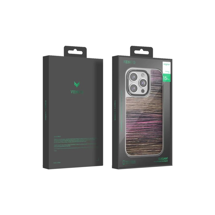 KYL06 iPhone 14 Pro Max Wave Kapak - Koyu Kahve