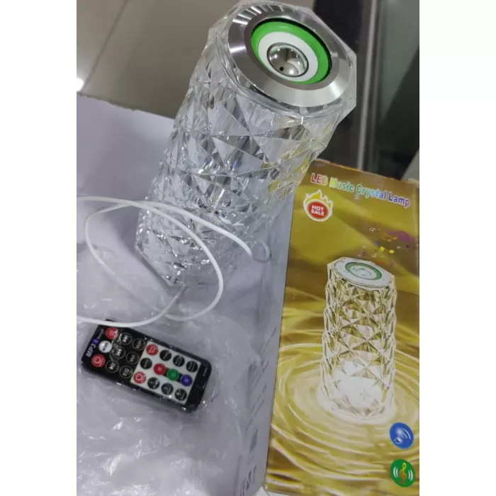 Kristal Masa Lamba LED Bluetooth Hoparlör Uzaktan Kumandalı