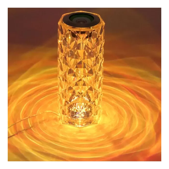 Kristal Masa Lamba LED Bluetooth Hoparlör Uzaktan Kumandalı