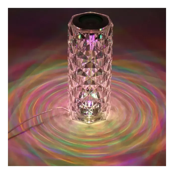 Kristal Masa Lamba LED Bluetooth Hoparlör Uzaktan Kumandalı