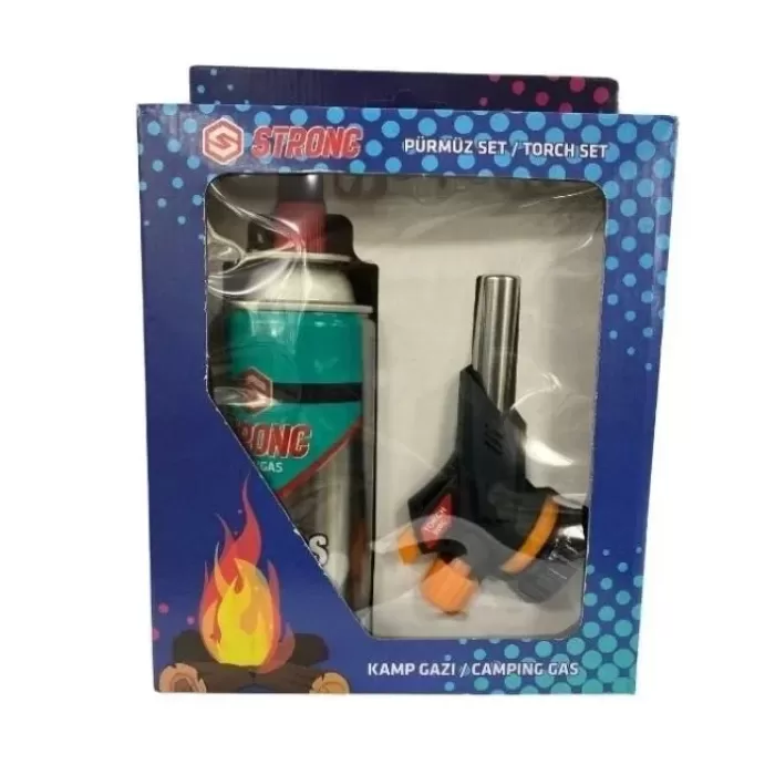 Strong Kamp Gazı Seti Bütan Propan Kamp Ocak Pürmüz Seti 1300 Derece