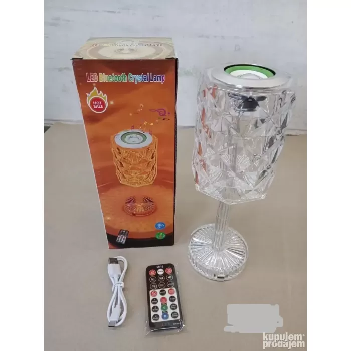 Kristal Masa Lamba RGB Bluetooth Hoparlörlü Gece Lambası HX-222