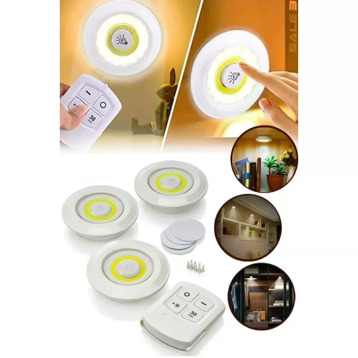 Egonex Kumandalı Lamba Seti 3 Adet