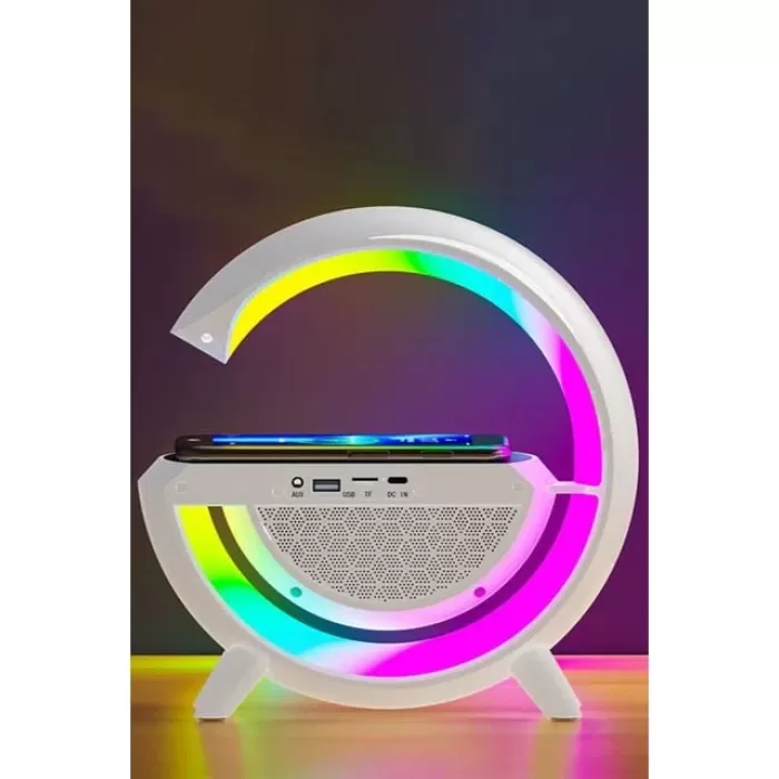 Egonex Kablosuz, Usb Bağlantılı, Ekstra Uzun Pil Ömürlü, 7 Renk Seçenekli Ambiyans Işığı,Telefon Şarj Standı BT2301